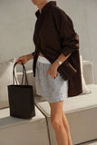 Ceres Life - Peta Oversized Shirt - Chocolate