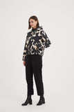 Tirelli - Reversible Print Puffer Jacket - Black/Cream Print