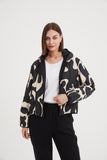 Tirelli - Reversible Print Puffer Jacket - Black/Cream Print