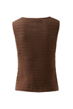 Ceres Life - Margot Mesh Knit Tank - Chocolate