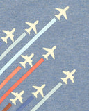 Bebe - Harlan Planes Glow In The Dark Tee - Blue Marle