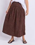 Foxwood - Wren Spot Skirt - Chocolate
