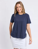 Foxwood - Farrah Short Sleeve Tee - Dark Sapphire