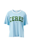 Ceres Life - Stevie Slouchy Tee - Fresh Blue / Basil Varsity