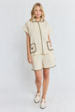 Lula Soul - Reine Short Sleeve Shirt - Vanilla