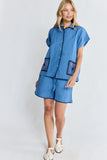 Lula Soul - Reine Short Sleeve Shirt - Petrol