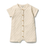 Wilson & Frenchy - Milk Cloud Organic Knitted Chevron Growsuit