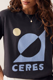 Ceres Life - Stevie Slouchy Tee - Phantom Ceres Moon