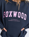 Foxwood - Interval Crew - Navy With Neon Pink
