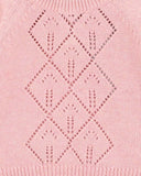 Bebe - Molly Pointelle Jumper - Pink Marl
