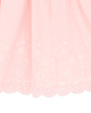 Bebe - Chelsea Broderie Hem Dress - Pink