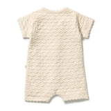 Wilson & Frenchy - Milk Cloud Organic Knitted Chevron Growsuit