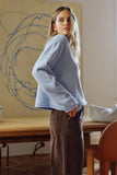Ceres Life - Finley Funnel Neck Knit - China Blue