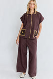 Lula Soul - Reine Short Sleeve Shirt - Espresso