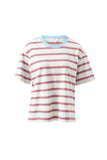 Ceres Life - Stevie Slouchy Tee - Milk / Fresh Blue / Red Stripe