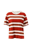 Ceres Life - Stevie Slouchy Tee - Heritage Red / Toffee Stripe
