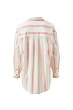Ceres Life - Peta Oversized Shirt - Variegated Red Stripe