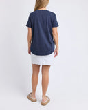 Foxwood - Farrah Short Sleeve Tee - Dark Sapphire