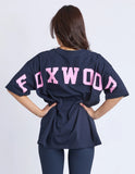 Foxwood - Interval Tee - Navy / Neon Pink