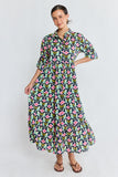 Ibisa - Maya Midi Dress - Navy