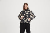 Tirelli - Reversible Print Puffer Jacket - Black/Cream Print