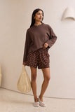 Ceres Life - Mila Shorts - Choc Scattered Spot
