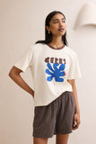 Ceres Life - Stevie Slouchy Tee - Buff / Ceres Sunny Afternoon