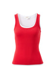 Ceres Life - Skyler Layered Rib Tank - Red/White