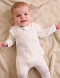 Purebaby - 4 Pack Zip Growsuit - Vanilla Bear Pack