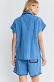 Lula Soul - Reine Short Sleeve Shirt - Petrol