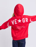 Eve Girl - Performance Hoodie - Red & Pink
