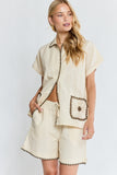 Lula Soul - Reine Short Sleeve Shirt - Vanilla