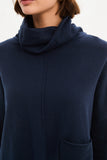 Tirelli - Roll Hem Pocket Knit - Navy