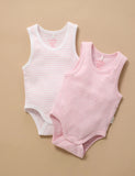 Purebaby - Rib Bodysuit 2 Pack - Pale Pink