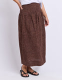 Foxwood - Wren Spot Skirt - Chocolate