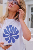 Ceres Life - Stevie Slouchy Tee - White / Ceres Flora