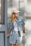 Ceres Life - Ceres Monogram Cap - Ecru/Navy Stitch