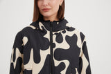 Tirelli - Reversible Print Puffer Jacket - Black/Cream Print