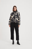 Tirelli - Reversible Print Puffer Jacket - Black/Cream Print