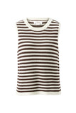 Ceres Life - Maddy Mesh Knit Tank - Brunette Stripe