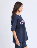 Foxwood - Interval Tee - Navy / Neon Pink