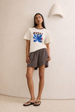 Ceres Life - Stevie Slouchy Tee - Buff / Ceres Sunny Afternoon