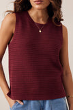 Ceres Life - Maddy Mesh Knit Tank - Mulberry