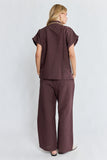 Lula Soul - Reine Short Sleeve Shirt - Espresso