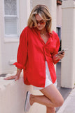 Ceres Life - Peta Oversized Shirt - Heritage Red