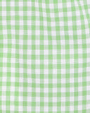 Bebe - Festive Gingham Shorts - Green Gingham