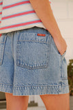 Ceres Life - Darcy Relaxed Everday Short - Washed Vintage Blue