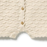 Wilson & Frenchy - Milk Cloud Organic Knitted Chevron Growsuit