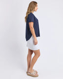 Foxwood - Farrah Short Sleeve Tee - Dark Sapphire