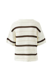 Ceres Life - Nellie Boxy Knit - Milk / Brunette Wide Stripe